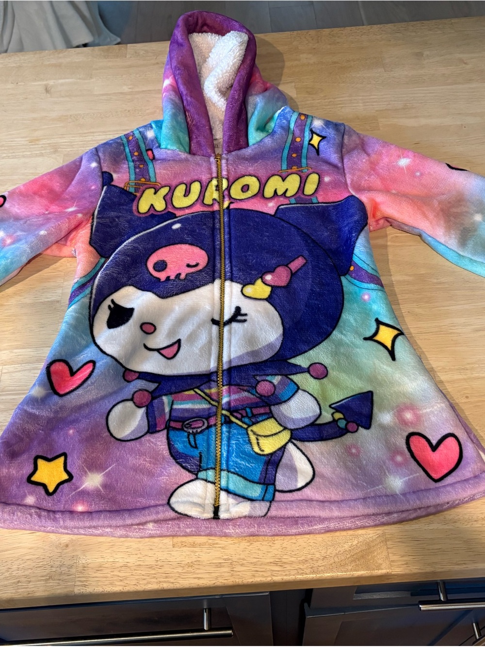 Rainbow Hooded Kids Zip Jacket